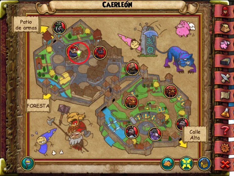 Ubicación de Tapiz de Caerleón de Ávalon de Wizard101 para Wizardeo