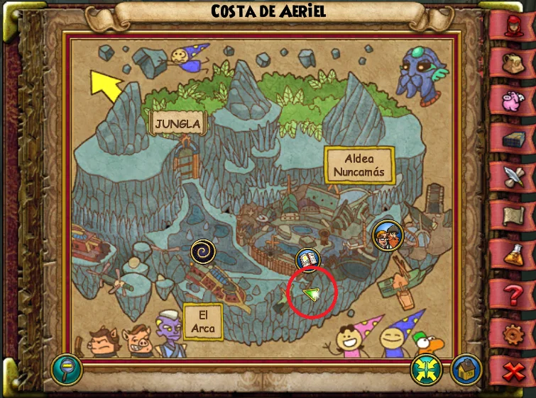 Ubicación de Tulipán Empirenaico de Corona de Costa de Aeriel de Empírea de Wizard101 para Wizardeo