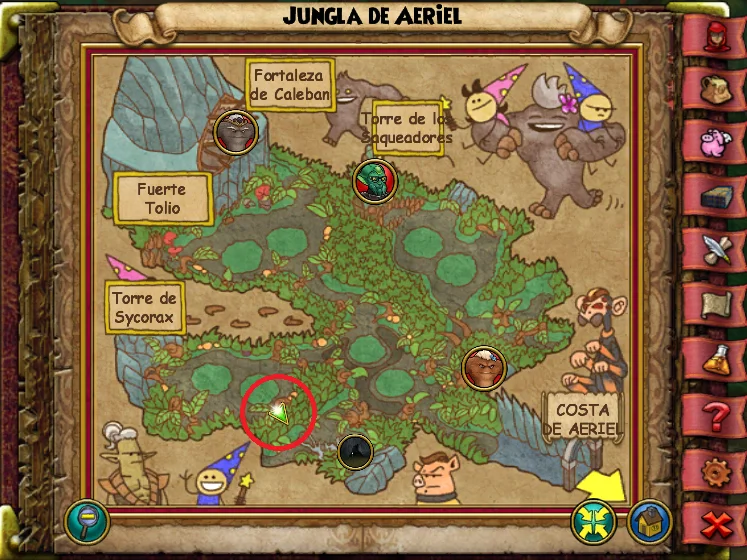 Ubicación de Tulipán Empirenaico de Corona de Jungla de Aeriel de Empírea de Wizard101 para Wizardeo