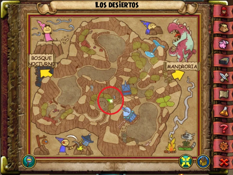 Ubicación de Flor Heroica de Los Desiertos de Lemuria de Wizard101 para Wizardeo