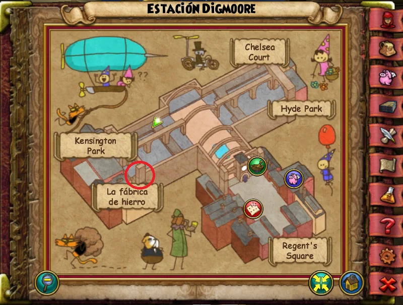 Mapa de estacion digmore