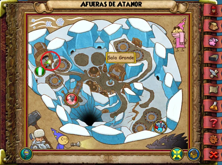 Ubicación de Tulipán Empirenaico de Corona de Afueras de Atanor de Empírea de Wizard101 para Wizardeo