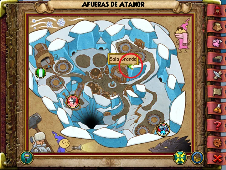 Ubicación de Pez Globo de Afueras de Atanor de Empírea de Wizard101 para Wizardeo