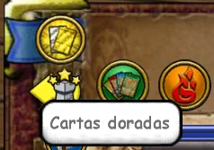 Icono de cartas doradas