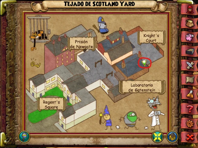 Gato vagabundo del Tejado de Scotland Yard de Marleybone de Wizard101 para Wizardeo