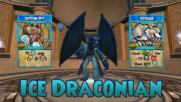 Draconiano de Hielo Wizard101 Luna de las Bestias