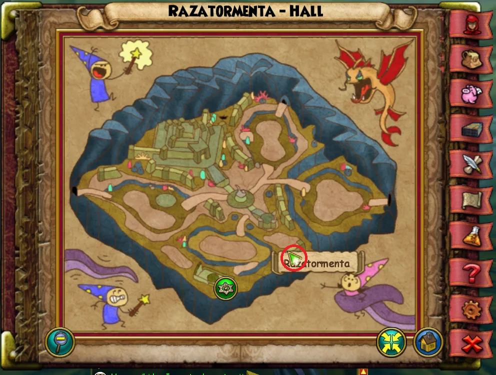 Lagarto Perezoso de Razatormenta - Hall de Wizard101 para Wizardeo