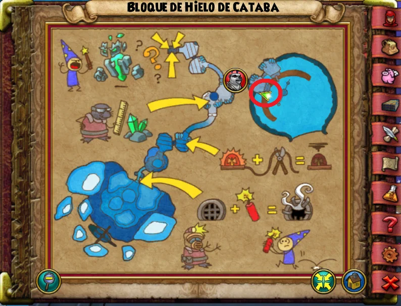 mapa bloque de hielo de cataba