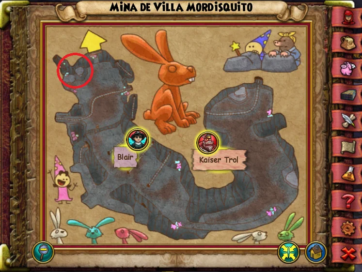 Ubicación de Cabeza de Limón agridulce de Minas de Villa Mordisquitos de Caramelia de Wizard101 para Wizardeo