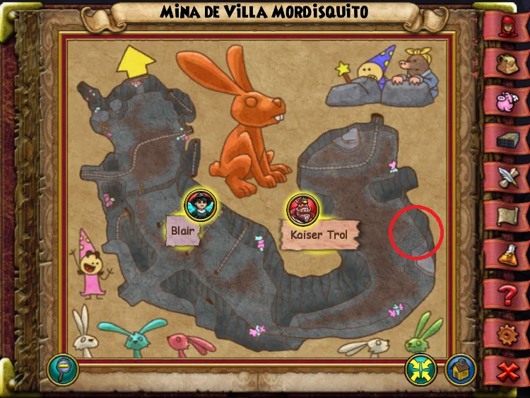 Ubicación de Flor de Cacahuete de Minas de Villa Mordisquito de Caramelia de Wizard101 para Wizardeo