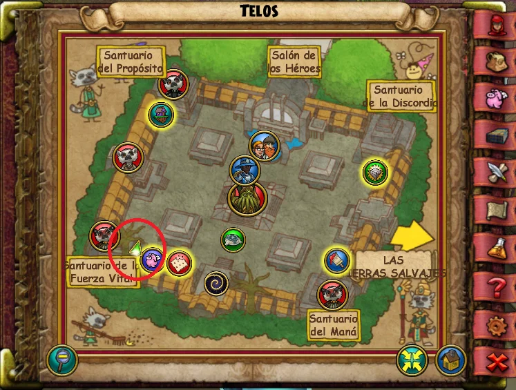 Ubicación de Flor Heroica de Telos de Lemuria de Wizard101 para Wizardeo