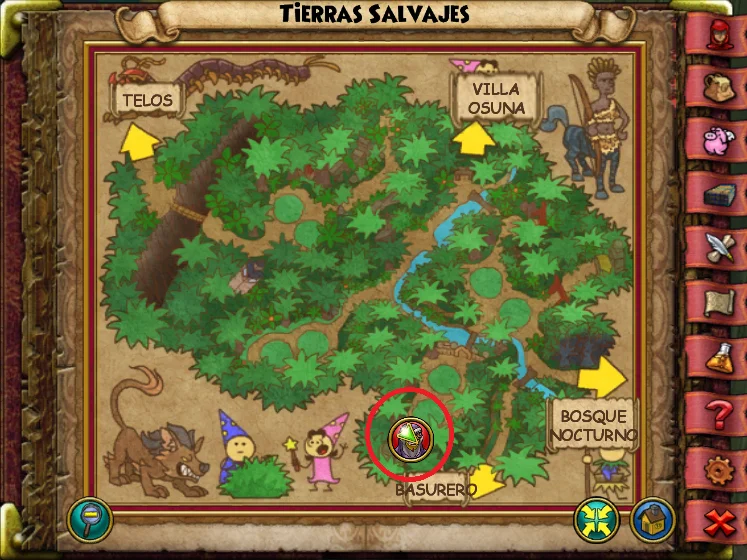 Ubicación de LED Zepelín de Tierras Salvajes de Lemuria de Wizard101 para Wizardeo