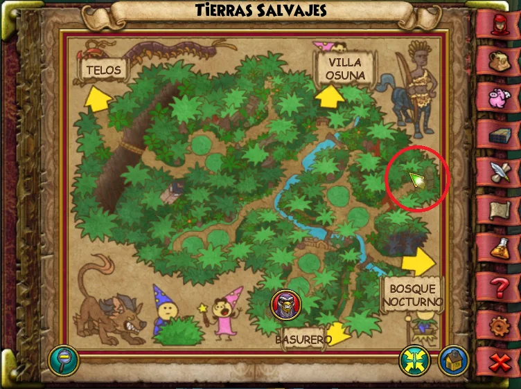 Ubicación de Flor Heroica de Tierras Salvajes de Lemuria de Wizard101 para Wizardeo